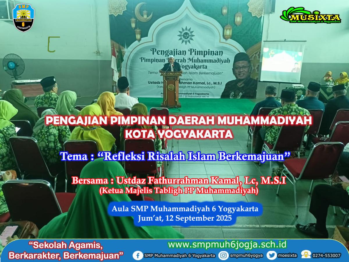 Pengajian Pimpinan Daerah Muhammadiyah Kota Yogyakarta di Aula SMP Muhammadiyah 6 Yogyakarta