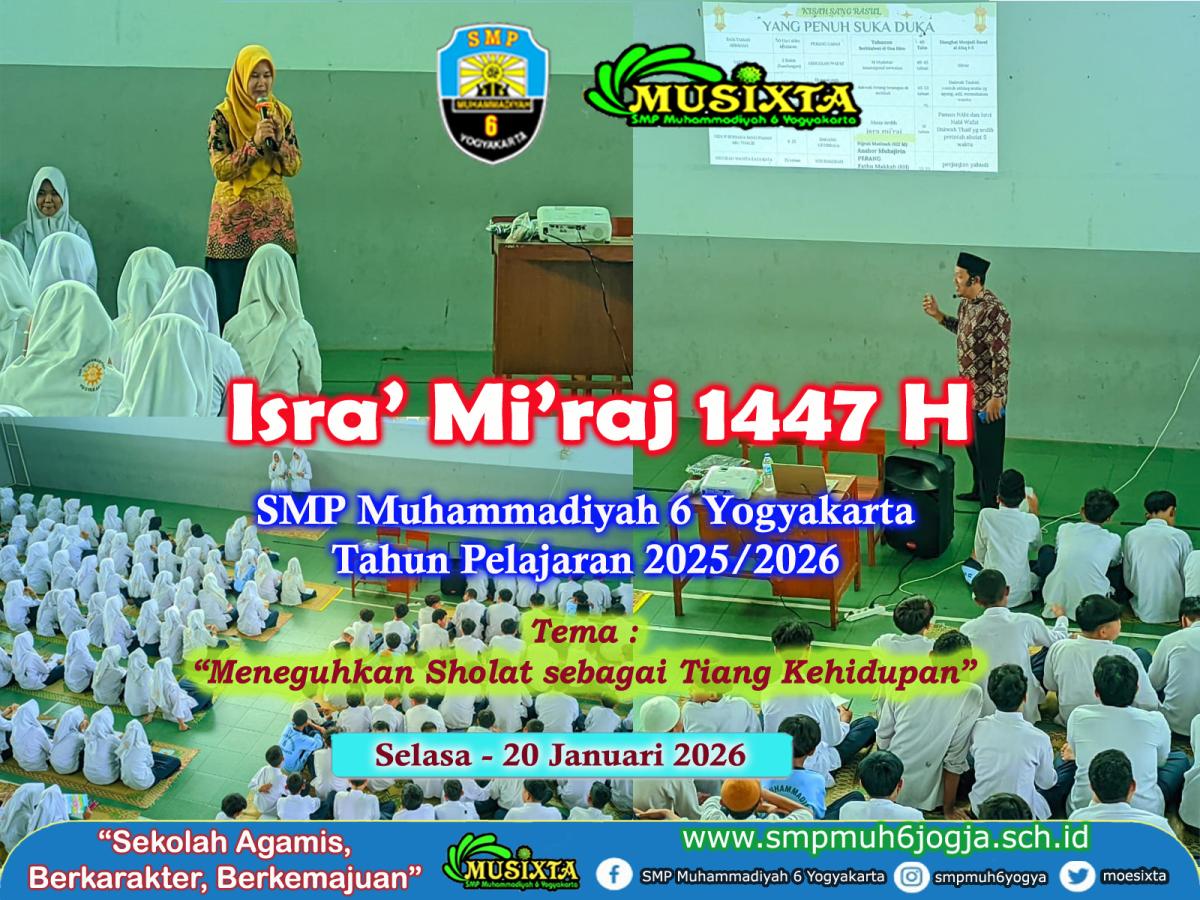 Peringati Isra’ Mi’raj 1447 H, SMP Muhammadiyah 6 Yogyakarta Gelar Pengajian dan Lomba