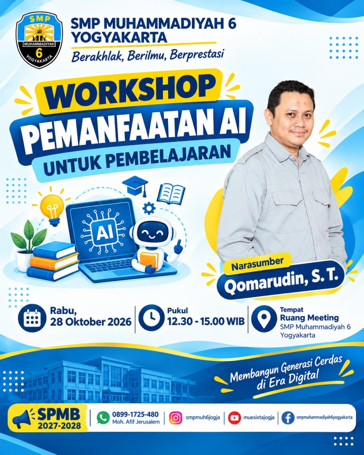 WORKSHOP Guru Karyawan MUSIXTA : Pemanfaatan Artificial Intellegent untuk Pembelajaran - Rabu 28 Oktober 2026