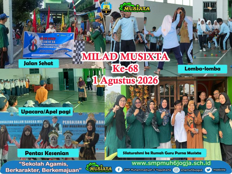 MILAD Ke-68 SMP MUSIXTA : Beyobd Horizons : Melejitkan Potensi, Memicu Inovasi, Menerjang Batas