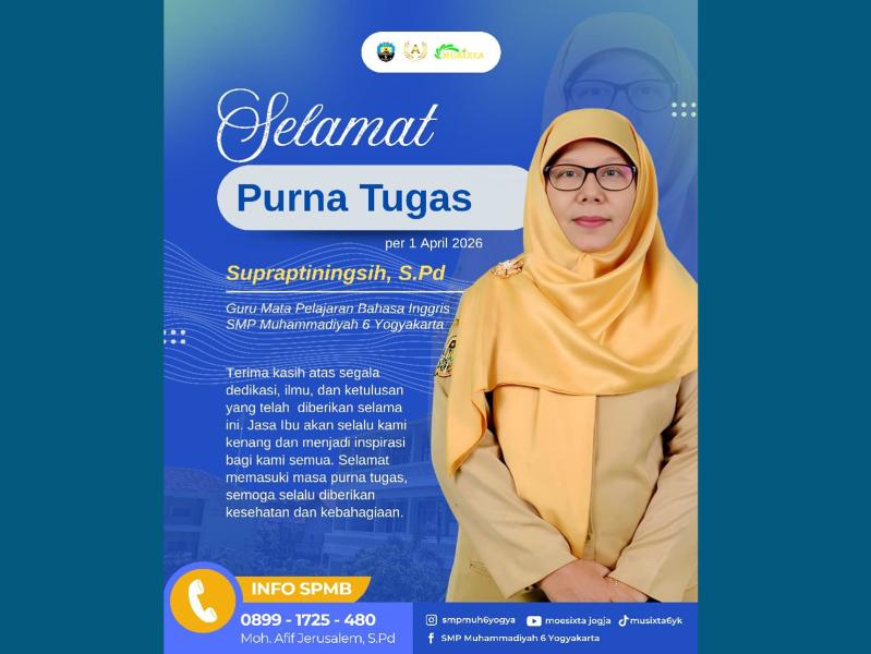 Purna Tugas Ibu Supraptiningsih - Bu Ning - 1 April 2026